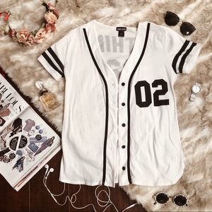 White Baseball Top